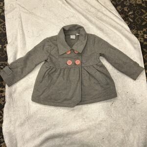 The Children's Place 18M Gray Double Breasted Peacoat Long Sleeves Coat